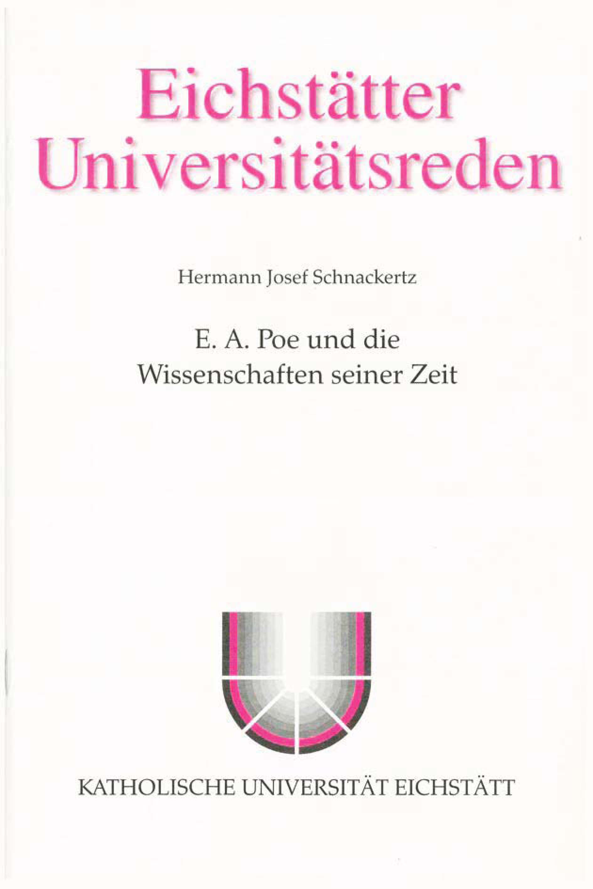 Band 101 - Josef Schnackertz - E.A. Poe und die Wissenschaften seiner Zeit