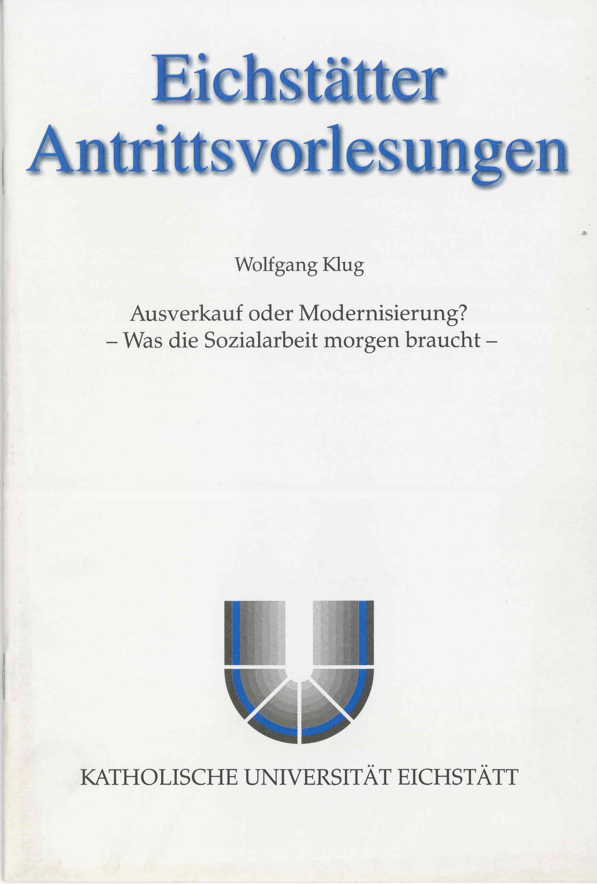 AV Band 4 - Wolfgang Klug - Ausverkauf oder Modernisierung